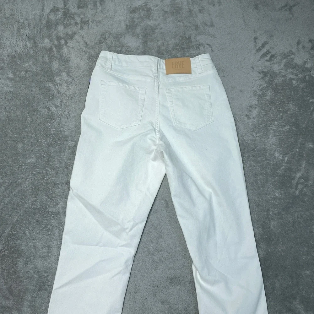Frye Women's Size 4/27 High-Rise Ivory Cotton Blend Jeans H0091 - Picture 10 of 10